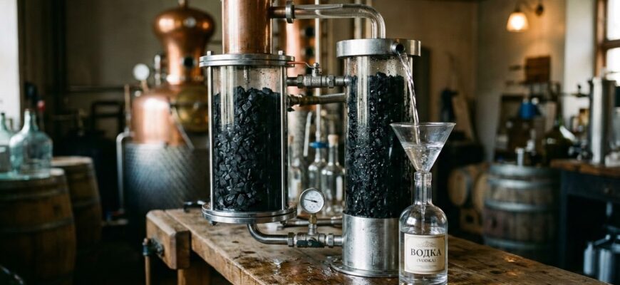 Угольная фильтрация водки: как добиться мягкого вкуса и не испортить напиток